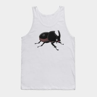 Cute rhinoceros beetle cartoon illustration Tank Top